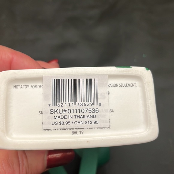 NWT Starbucks Green and White Ceramic Gift Card Holder. - Picture 5 of 5